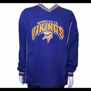 90s Purple Lee Minnesota Vikings V Neck Sweatshirt